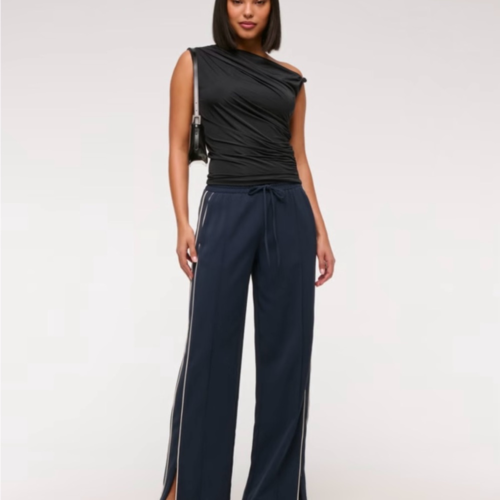 Abercrombie & Fitch Navy and Black Track Pants